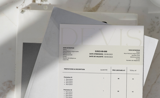 Template Canva | Devis & Facture : pour apporter professionnalisme et élégance à vos documents