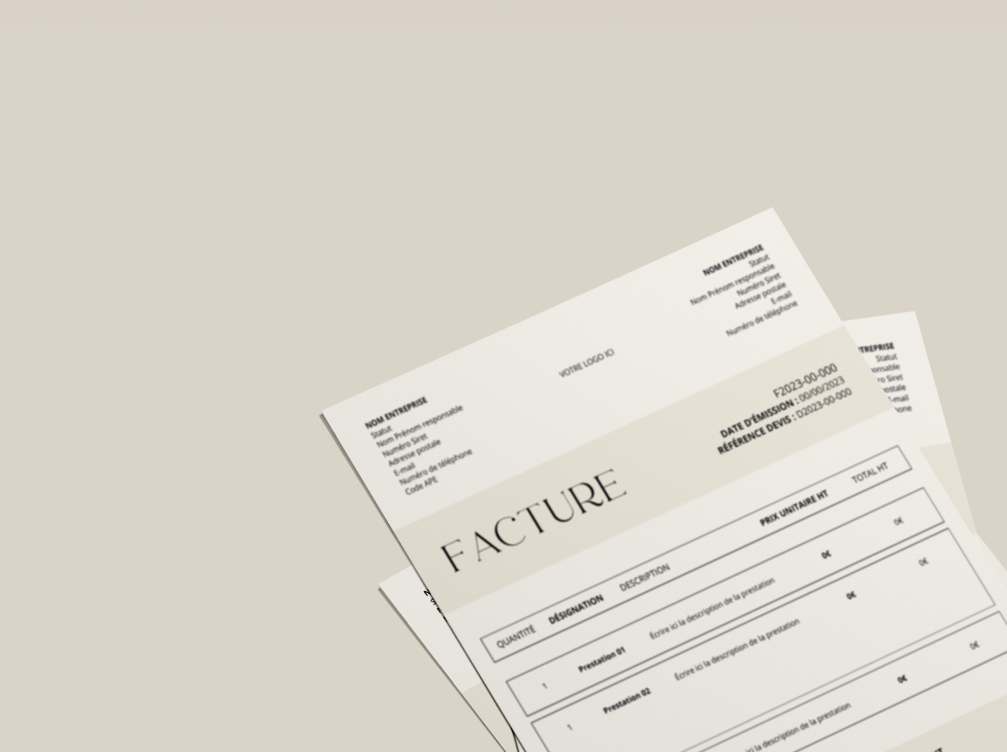 Template Canva | Devis & Facture : pour apporter professionnalisme et élégance à vos documents