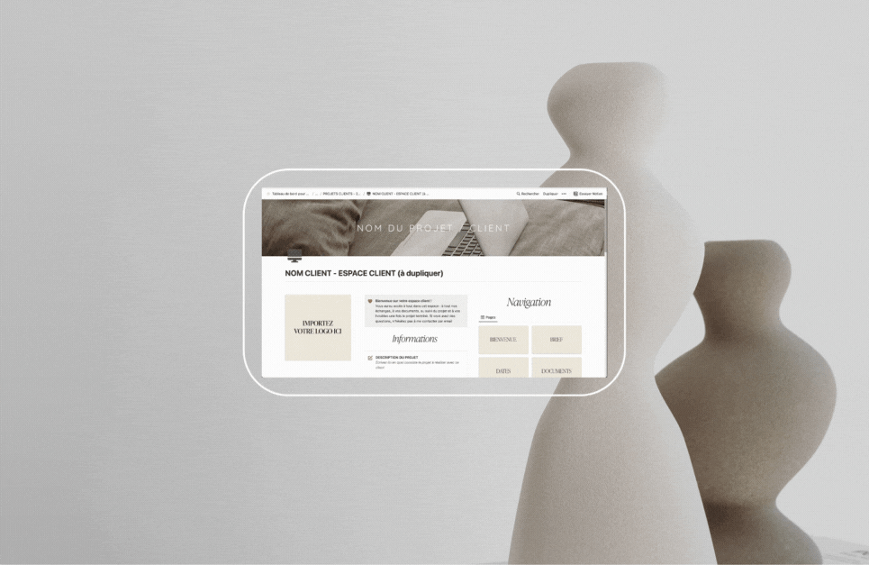 Template Notion | Espace Client : pour un suivi optimal de vos projets clients
