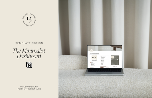 Template Notion | The Minimalist Dashboard : le tableau de bord pour entrepreneurs
