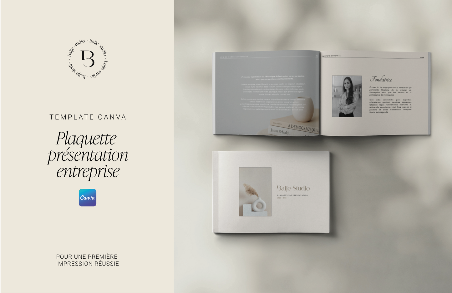 Template Canva | Plaquette présentation entreprise : pour une première impression réussie